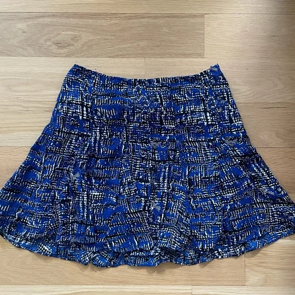 Banana Republic Skirts Banana Republic Blue And Black Pleated